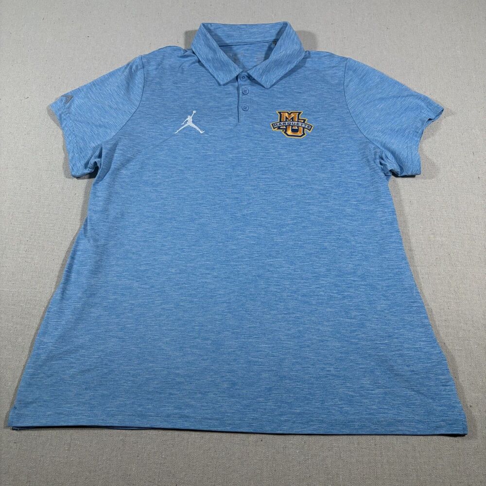 Antigua Marquette University Jordan Logo Performance Polo Blue Womens XL